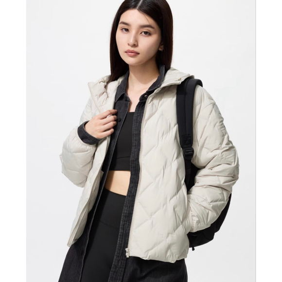 UNIQLO Jackets & Blazers - New Women's UNIQLO Pufftech Hooded Puffer Jacket XS Natural
